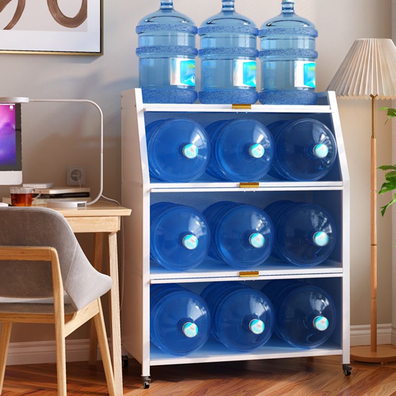 Glam Style Closed Back Bookshelf Standard Metal Bookcase for Study Room