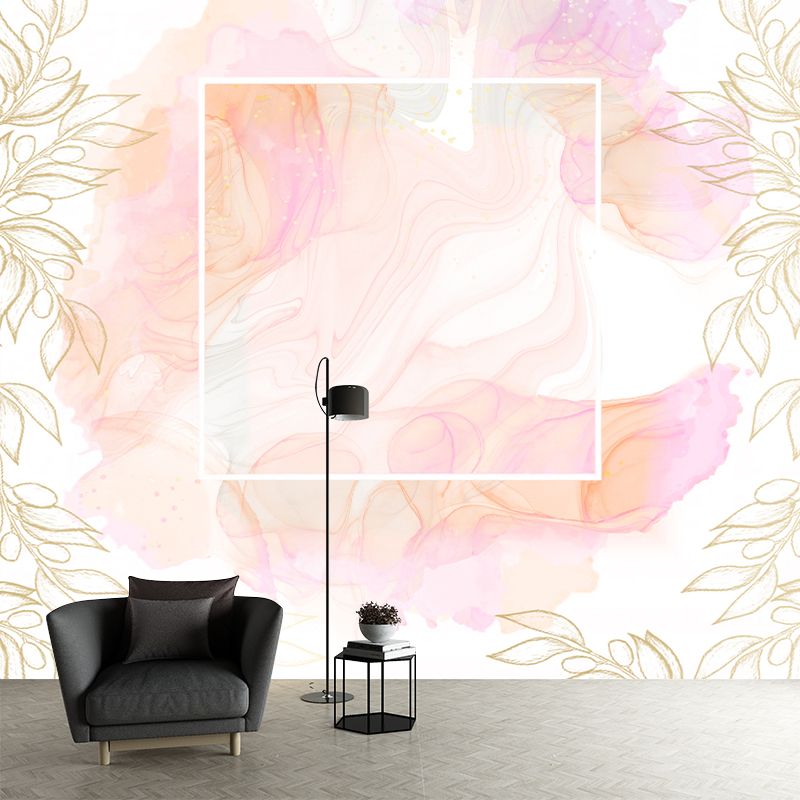 Illustration Stain Resistant Mural Plant Decorative Living Room Wall Mural