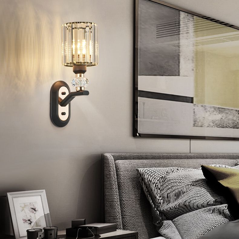 Éclairage mural en verre transparent contemporain