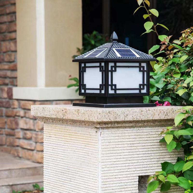 Modern Minimalist LED Pillar Lamp Household Solar Light for Garden