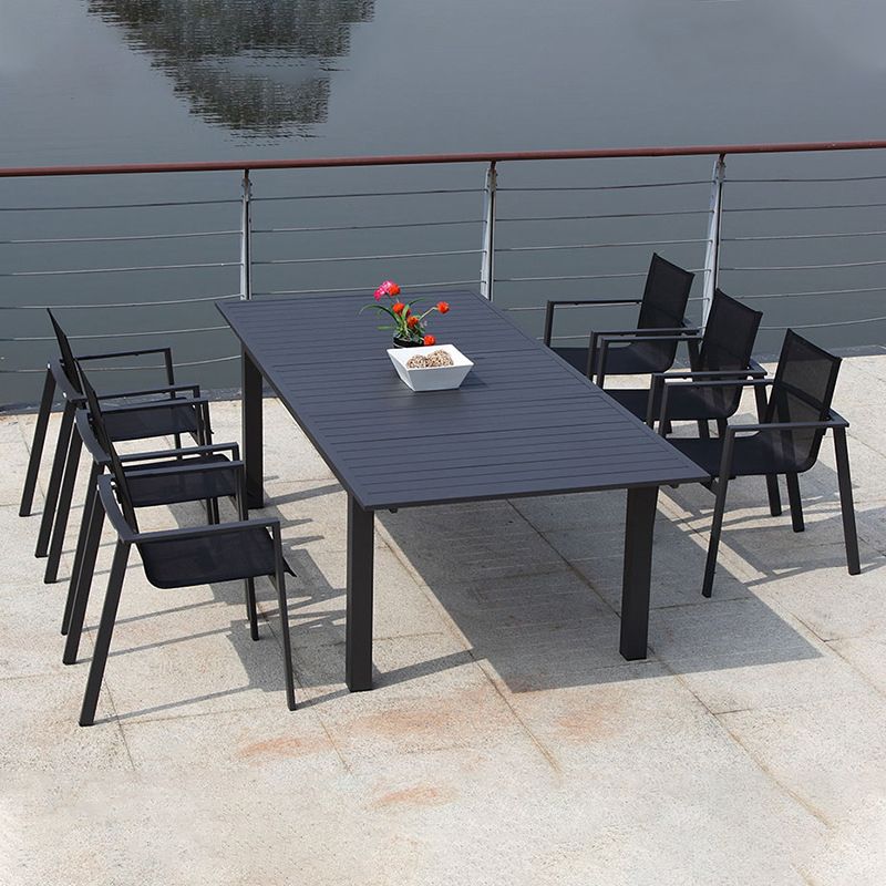 Modern Dining Table Set 1/4/7/9 Piece Metal Patio Dining Table for Garden