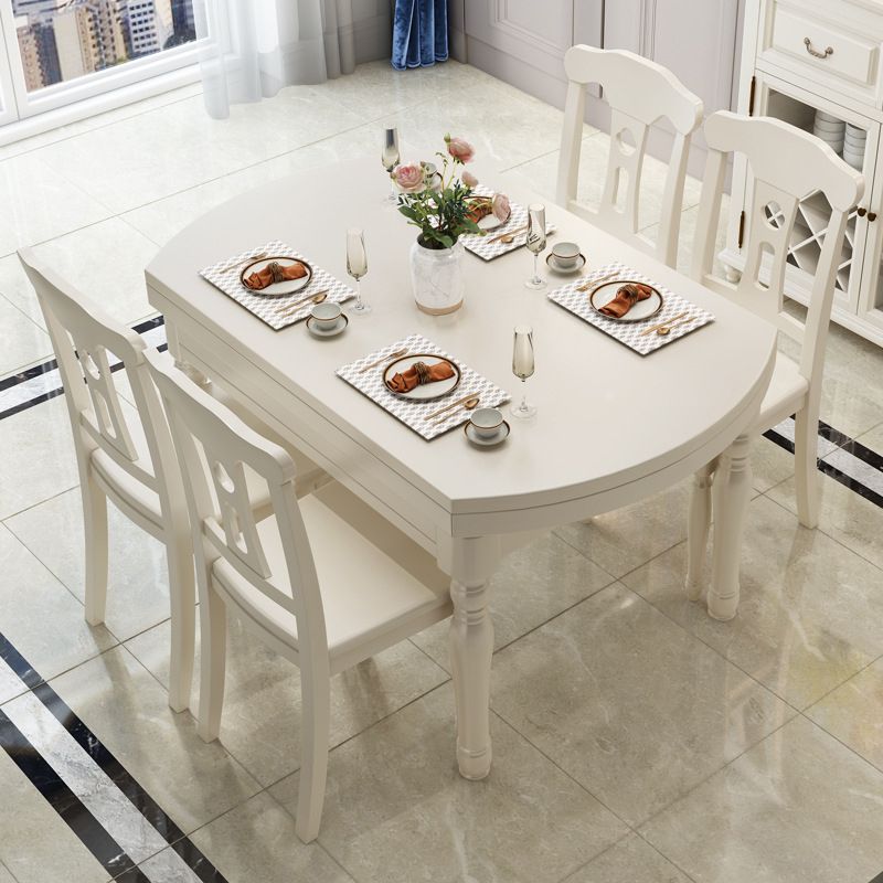 Traditional Wooden Table Set 1/4/5/7 Pieces Dining Set for Home