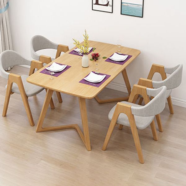 Moderner Stil Massivholz Esstisch Brauner Rechtecktisch für Küchen -Esszimmer, 47 "L x 29,5" H