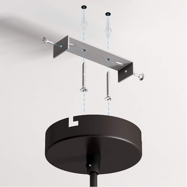 Lámpara colgante en forma de domo de metal