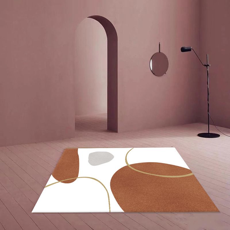 Artistic Indoor Carpet Trendy Washable Area Rug Polyster Carpet with Non-Slip Backing