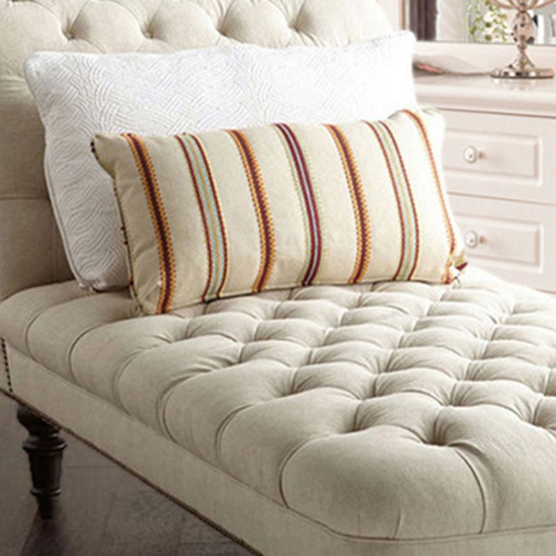 Modern Tufted Chaise Lounge Birch Armless Chaise for Bedroom and Living Room