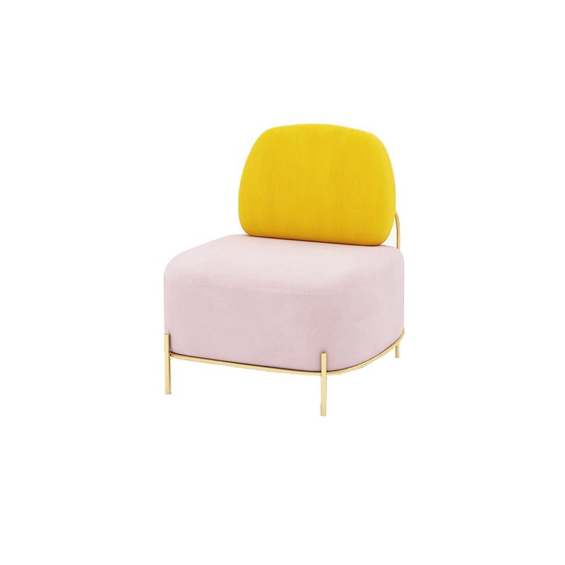 Armless Contemporary Sofa Velvet Tight Back for Apartment Sofa