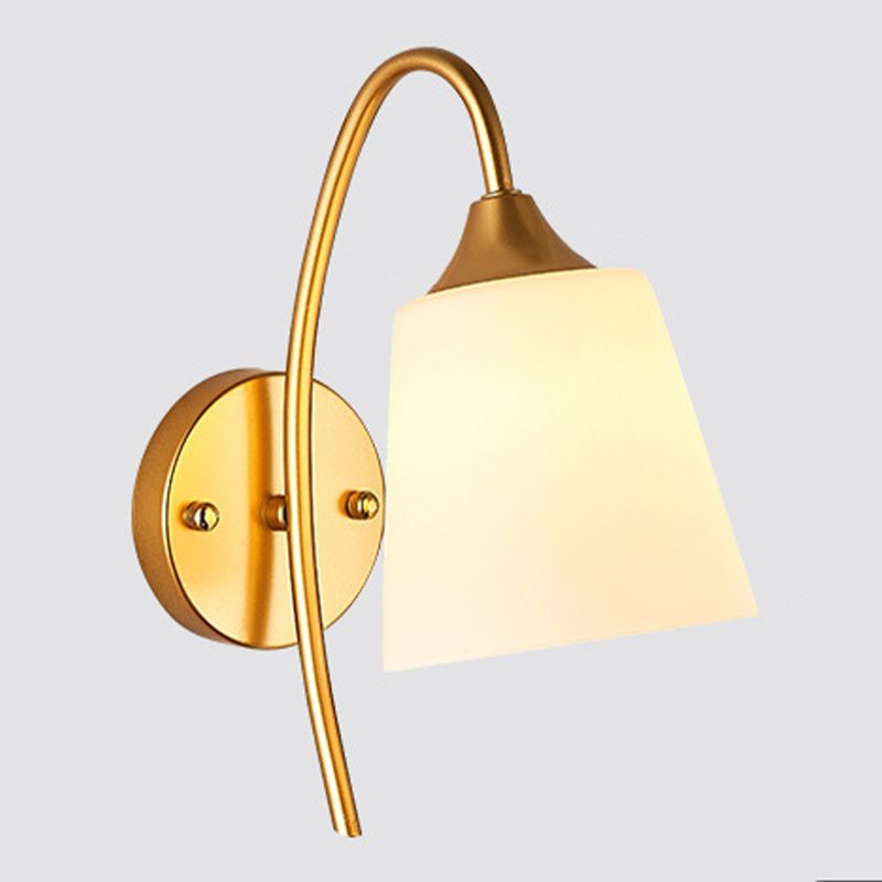 Modernist 1 Light Wall Sconce Gold Metal Sconce Lighting for Bedroom