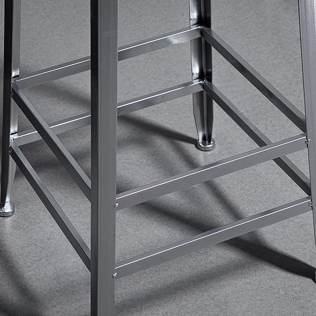 Industrial Leather Bar and Counter Stool Metal Stool with 4 Legs