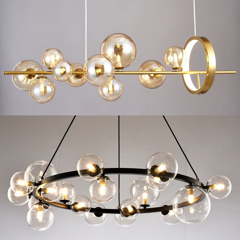 Modern Style Island Pendants Glass Pendant Lights for Dining Room