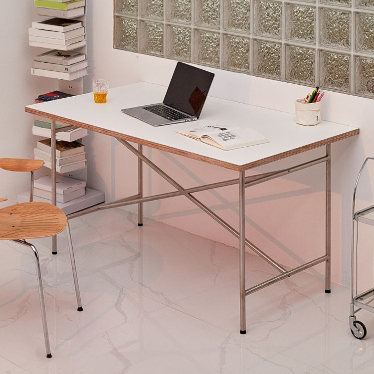 Modern Wood Rectangle Dining Table Standard Kitchen Dining Table with 4 Legs