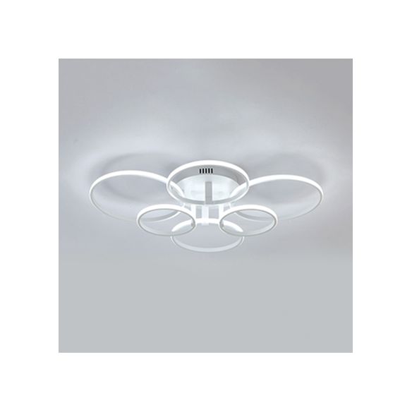 Anelli acrilici LED LED SEMILE LIGHT SEMPLICE 4/6/8 LUCI SUPPLIETTO SUPPLIEGGIO IN LUCE CALDA/BIANCA