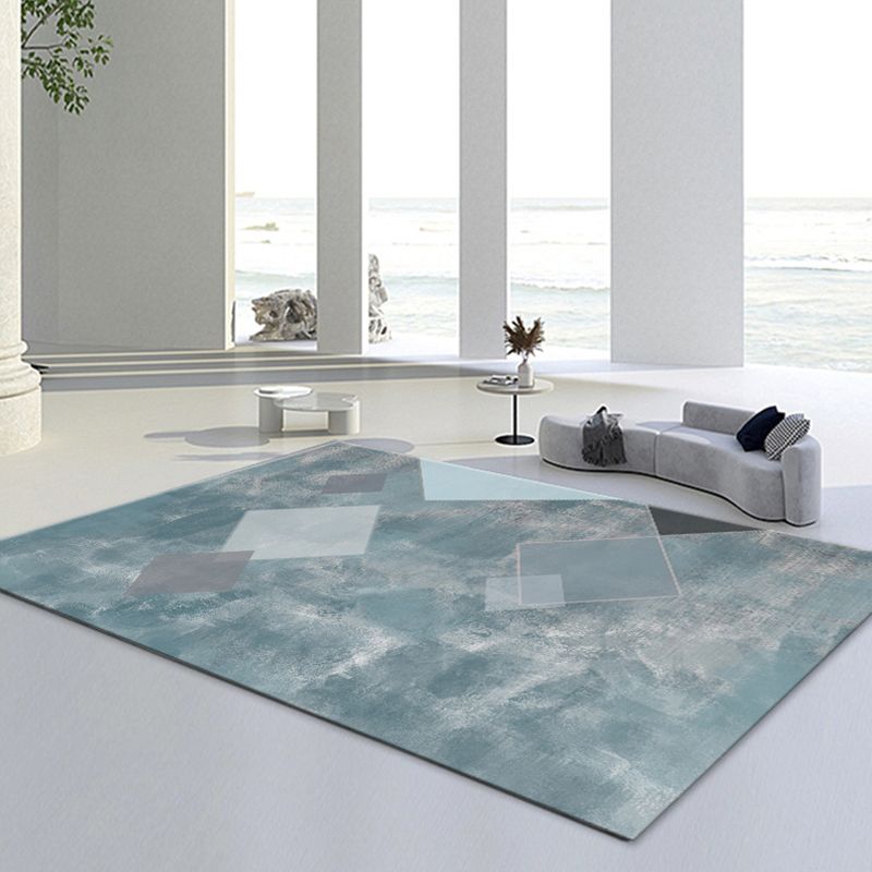 Lichtgroen Modern Rug Polyester Grafisch Tapijten Niet-slip achterste tapijt voor thuisdecoratie