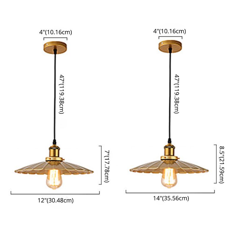 1 Light Geometric Hanging Ceiling Lights Industrial Style Metal Pendant Light Fixtures for Restaurant