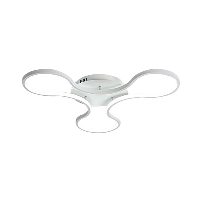 Fidget Spinner Shaped Ceiling Flush Simplicity Metal White LED Flush Mount Light for Boys Room, 23"/29" Width