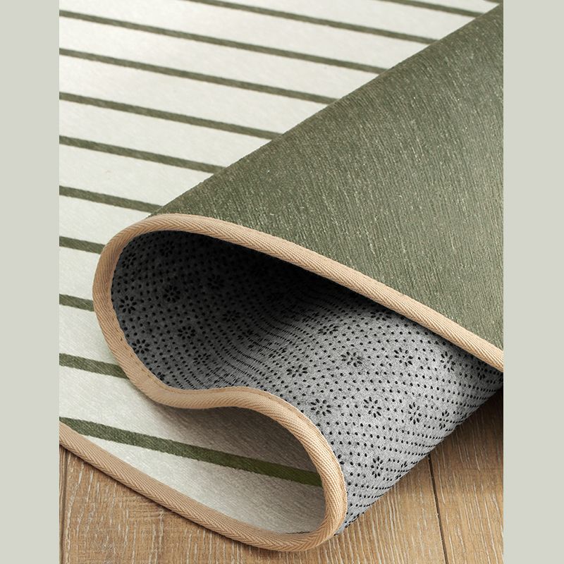 Colorful Modern Area Rug Green Color Block Carpet Stain Resistant Washable Rug for Living Room