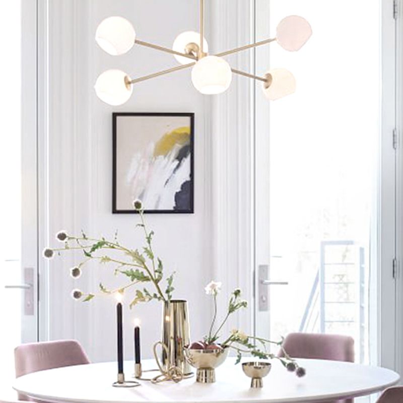 Nordisch moderne einfache leichte Luxusstil Anhänger Kronleuchter Licht für Wohnzimmer