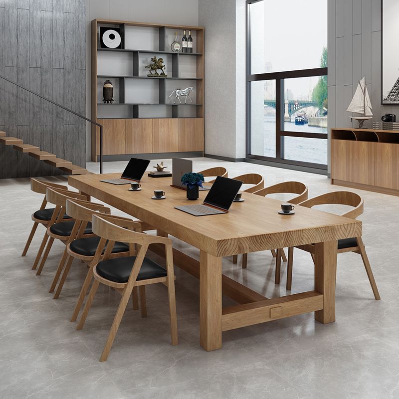 Pine Wood Contemporary Dining Set 1/9 Pcs Dinette Set for Home