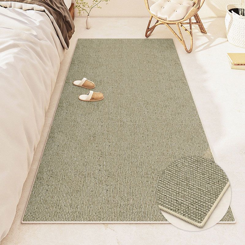Apricot Modern Carpet Polyester Pure Color Carpet Washable Carpet for Living Room