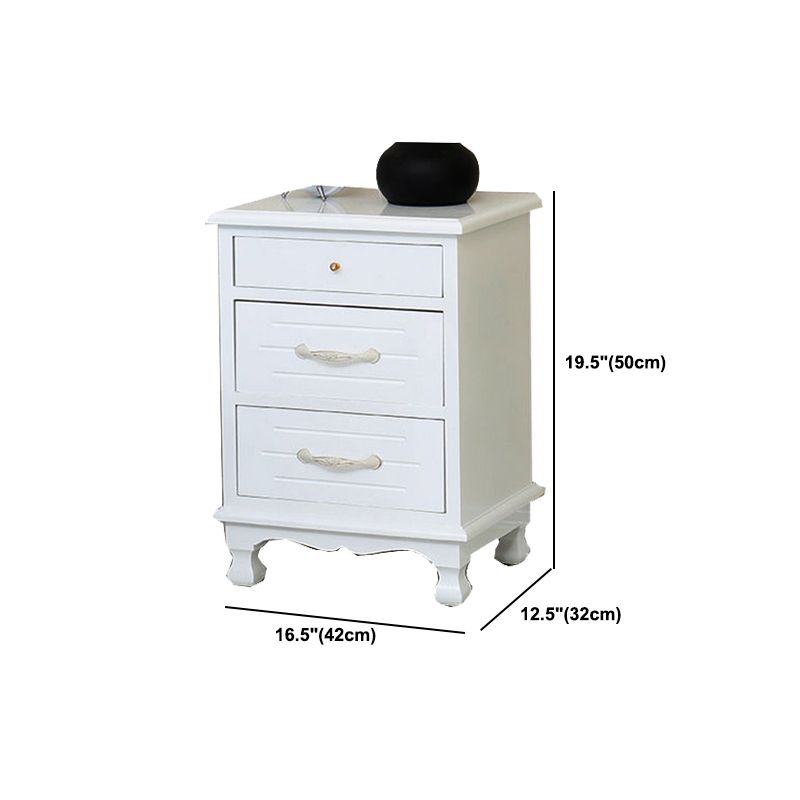 White Vertical Lingerie Chest Modern Solid Wood Storage Chest Dresser