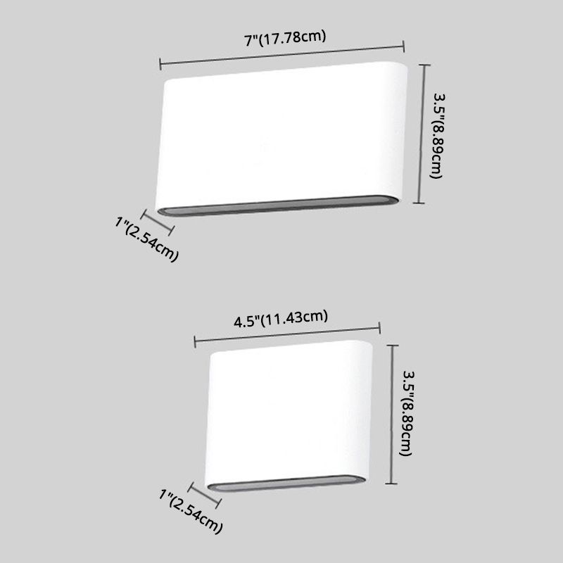 Moderner minimalistischer Stil nach oben und unten LED Wandleuchte Metallwandbeleuchtung für Schlafzimmer