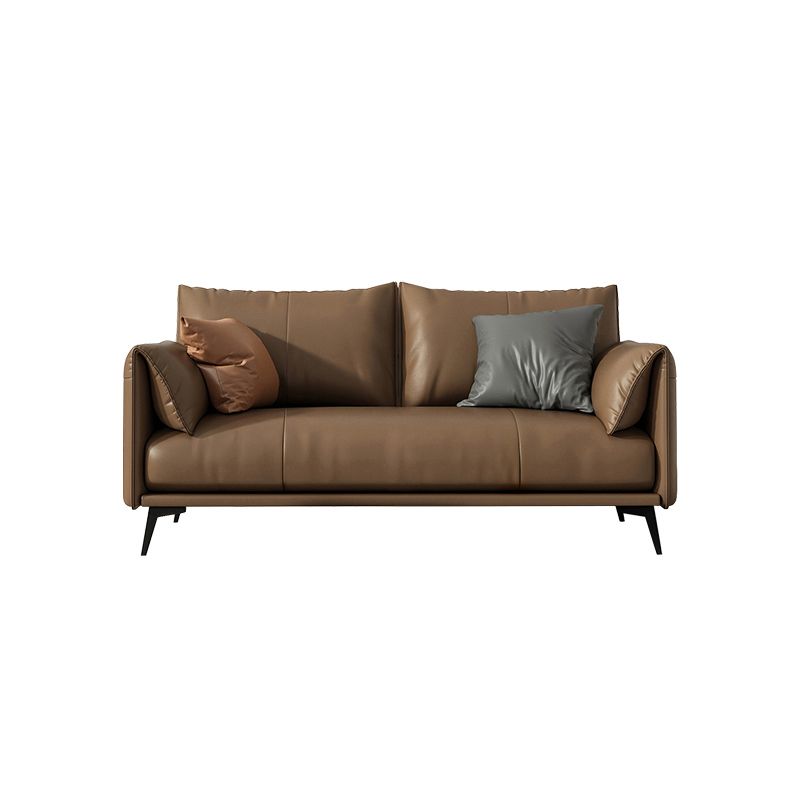 Contemporary Brown Cushions Standard Pillow Top Arm Stain Resistant Sofa