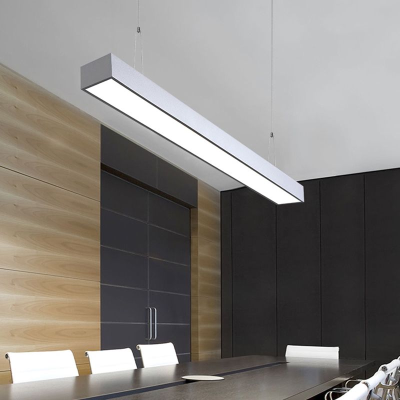 Minimalistische lineare LED -Federleuchte Aluminium -Büro Deckenleuchte