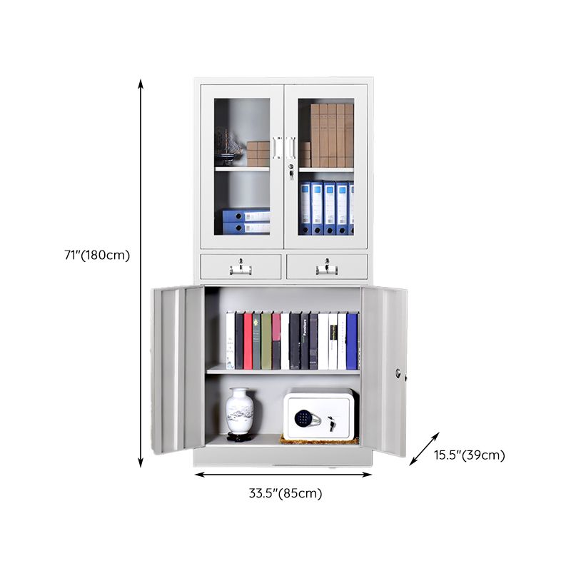 Contemporary Glass Storage File Cabinet Shelves Locking File Cabinet