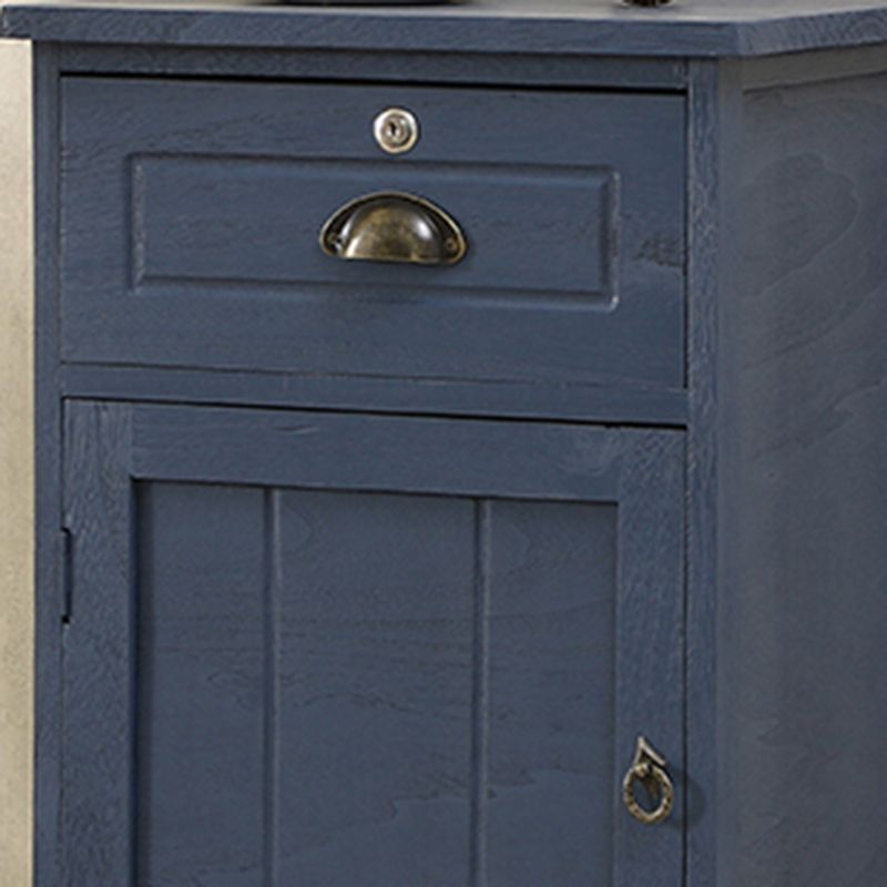 Industrial Bracket  Legs Accent Cabinet with Door and Drawers Storage Cabinet