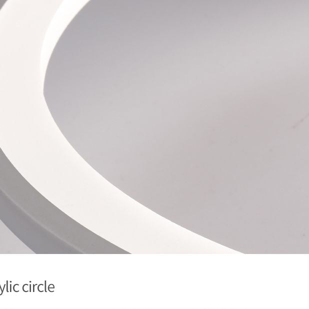 Acrylkreuzende Ringe LED -Deckenleuchte minimalistischer Stil halb Flush Mount Leuchte in Weiß