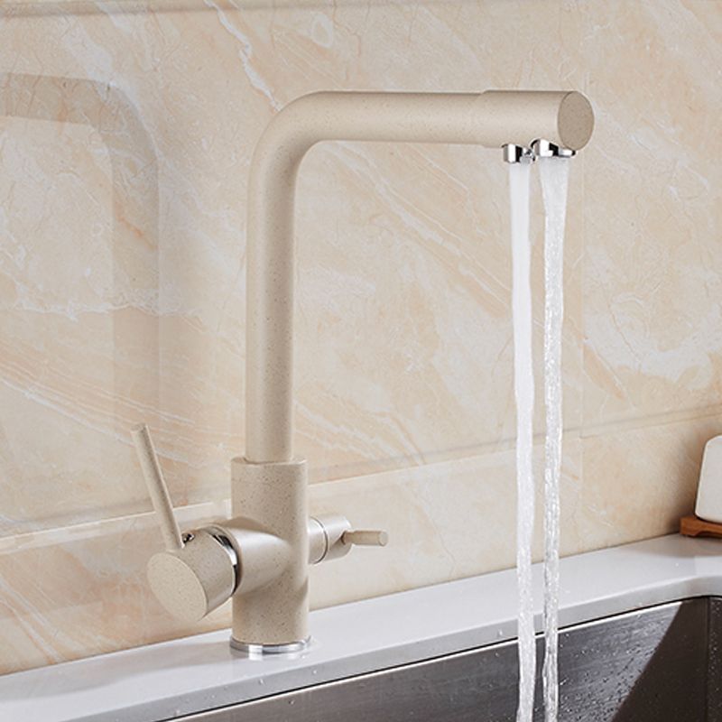 Contemporary Single Handle Kitchen Faucet Pull Down 1 Hold Standard Faucet