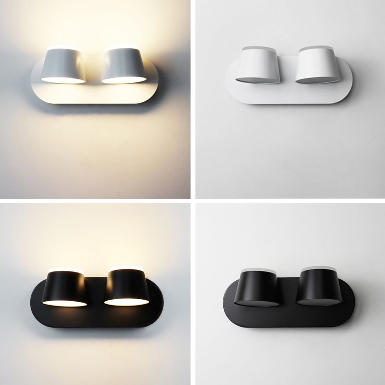 LED Flush Mount Wall Sconce with Acrylic Shade Modern Sconce Light for Living Room