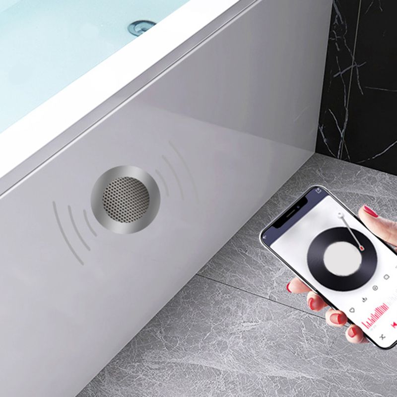 Modern Soaking Freestanding Bathtub White Acrylic  Rectangular Bath Tub