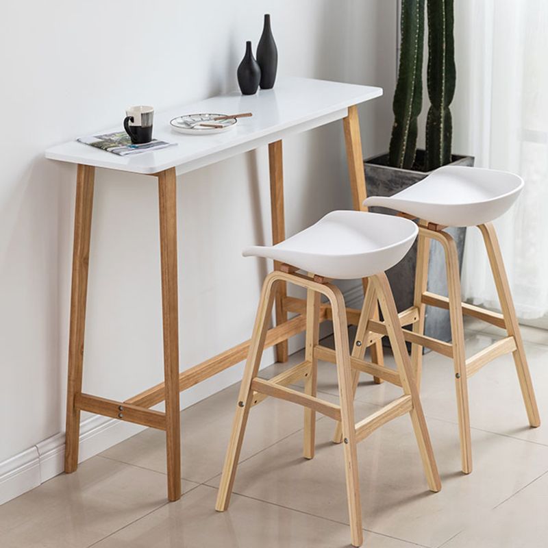 Modern Solid Wood Bar Table Rectangle Bar Table for Breakroom