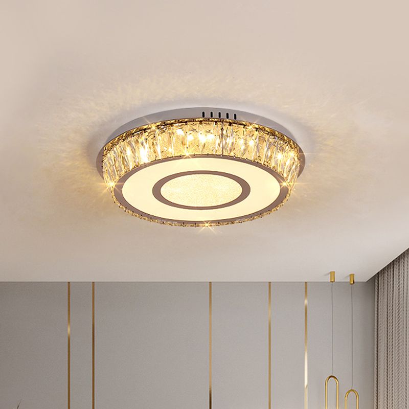 Lámpara incrustada redonda de bloque de cristal, Lámpara LED simple, adecuada para Sala de estar