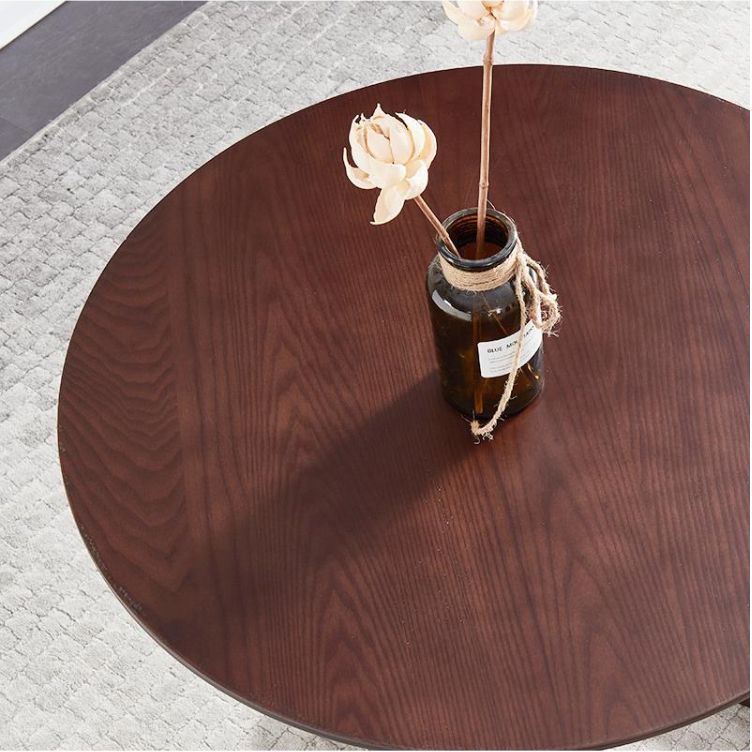 Solid Wood Round Top Side Table 23.6 " Tall 3 Legs End Table