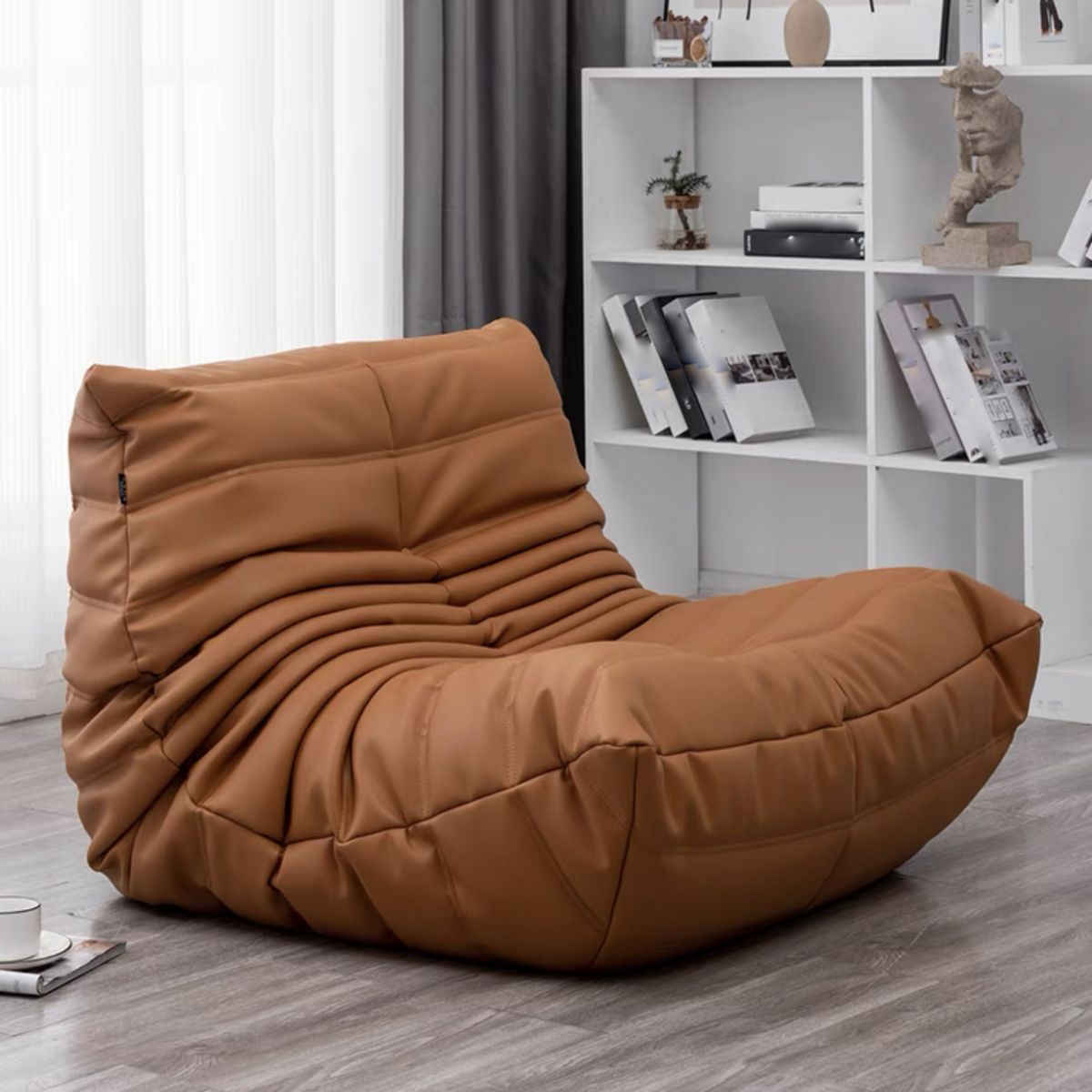 Modern Style Handless Imitation Leather Cushioned Parsons Chair