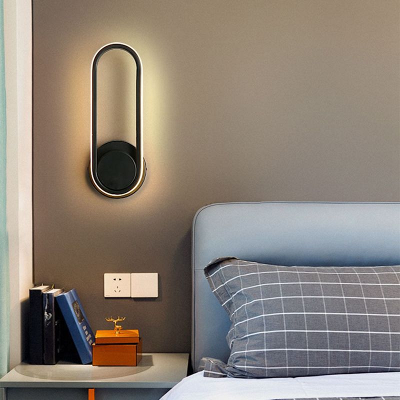 Rotatable Wall Lamp Modern LED Wall Mount Lamp with Plastic Shade for Bedroom