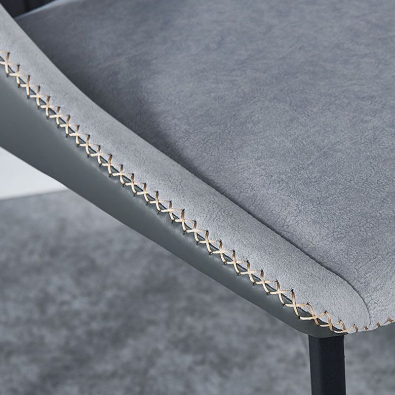 Silla de comedor tapizada con respaldo abierto de estilo moderno, sillas de comedor sin brazos