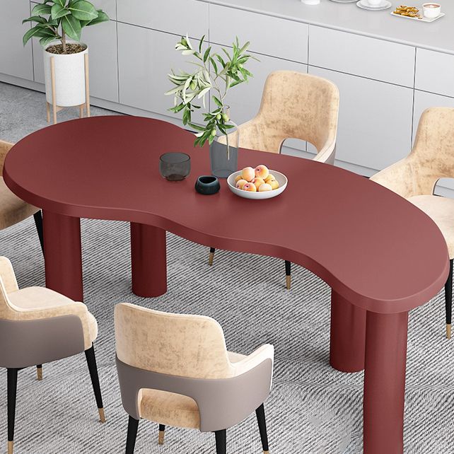 Nordic Solid Wood Table for Restaurant Unique Shape Table with 4 Legs