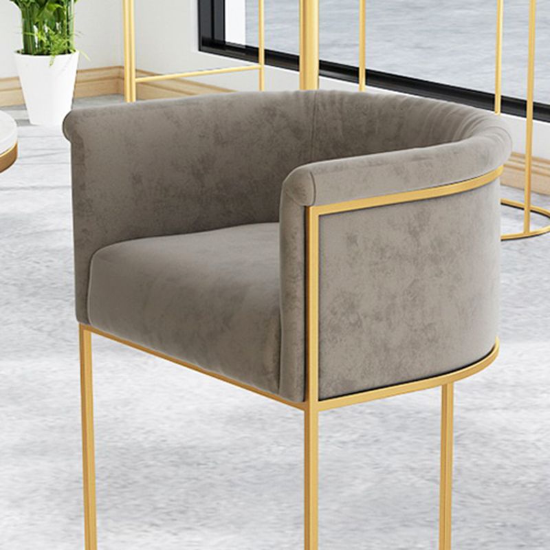 Bucket Seat Bar Stools Scandinavian Fabric Low Back Barstool for Restaurant