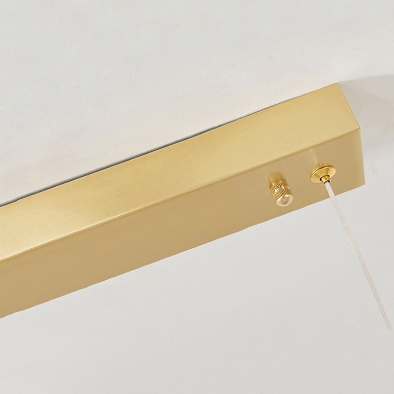 Zeitgenössischer Stil linearer Form Island Light Metal One Light Island Lighting