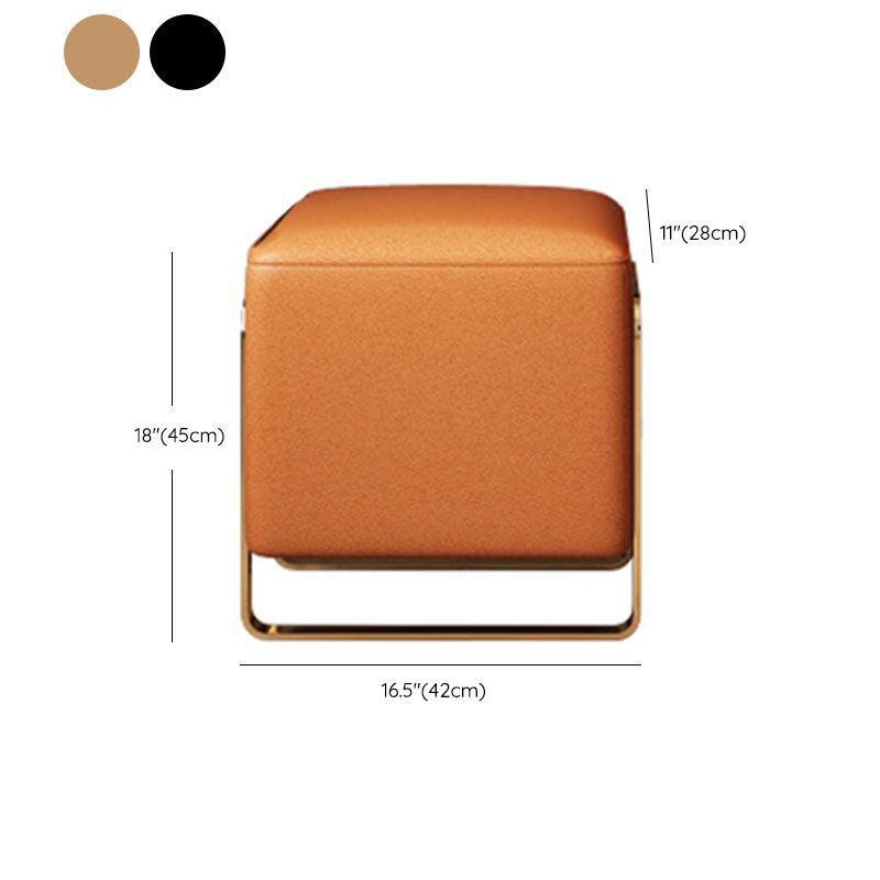 Glam Faux Leather Vanity Dressing Table 2-Drawer Makeup Vanity Desk