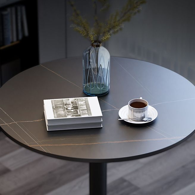 Modern Style Tulip Dining Table Sintered Stone Round Table for Dining Room