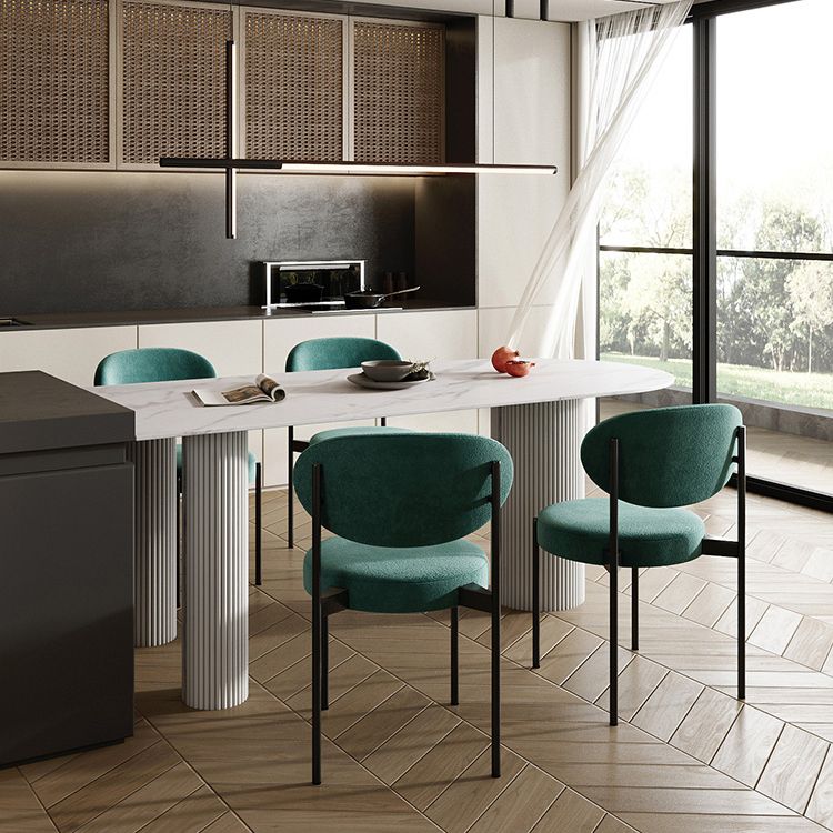 Contemporary Style Dining Table 3 Legs Dinette Table for Home Kitchen