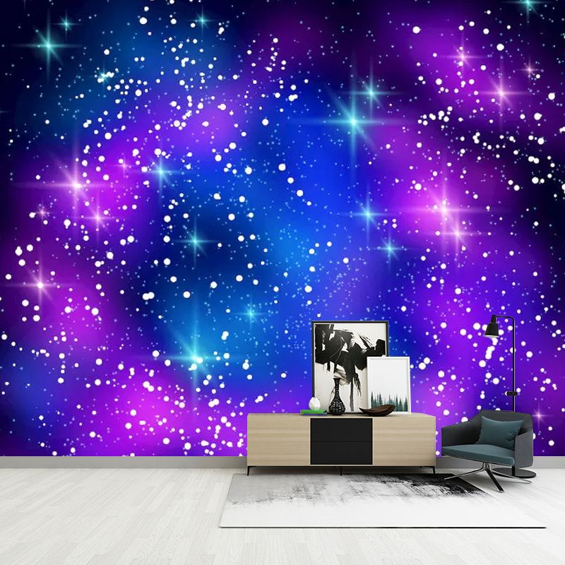 Waterproof Galaxy Wall Mural Decal Non-Woven Fabric Simple Wall Covering for Ceiling