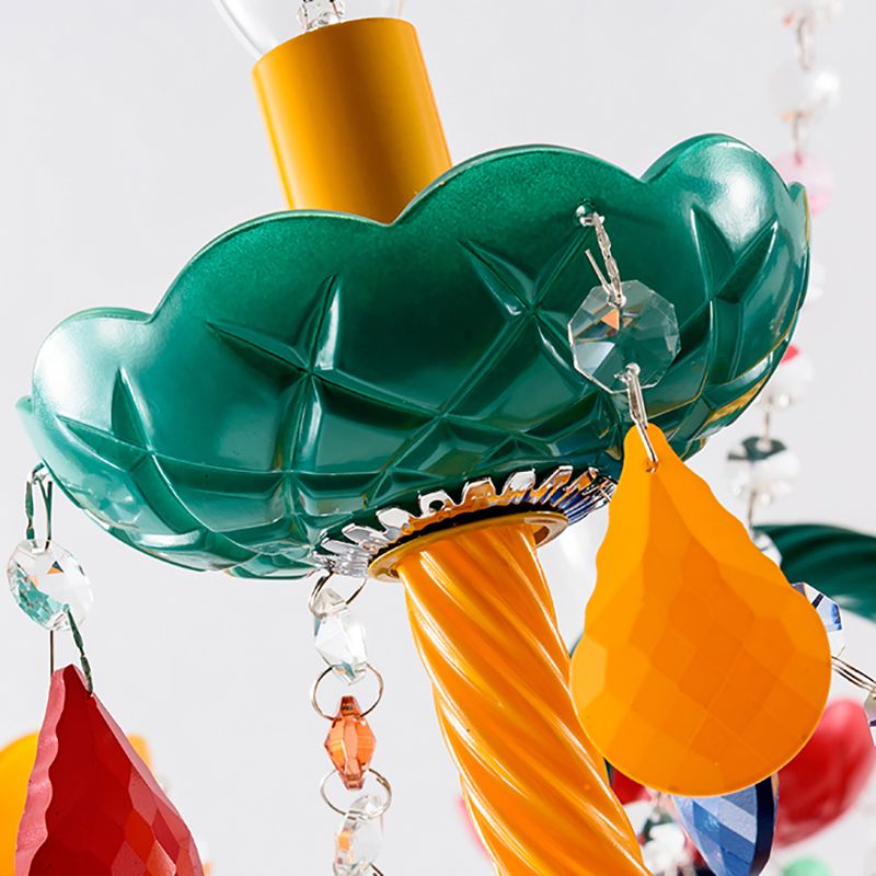 European Style Crystal Chandelier Candle Pendant Lighting Fixtures for Child Room