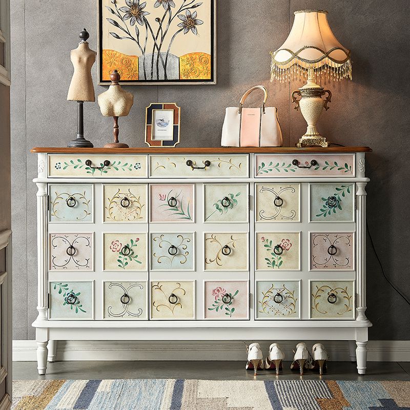 Industrial Painted Accent Cabinet Two/Three Drawers Wood Chest