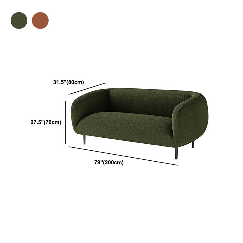 Wool Tuxedo Arm Sofa 31.49" Wide Modern Sofa for Living Room