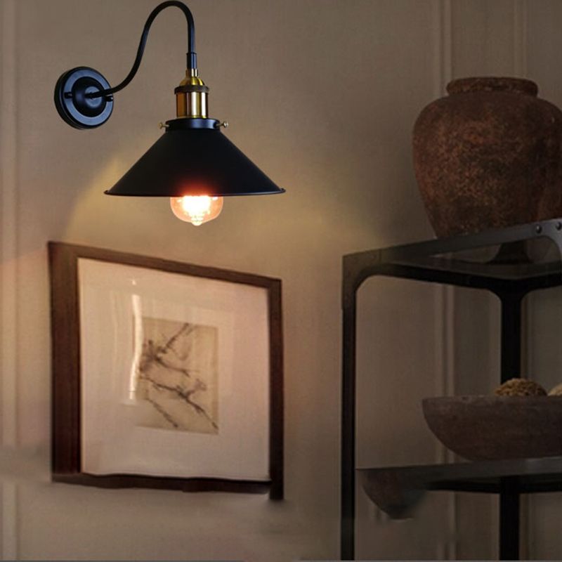 Industriestil ausgestattet geformte Wandlampe Metall 1 Leichte Wandmontagelampen